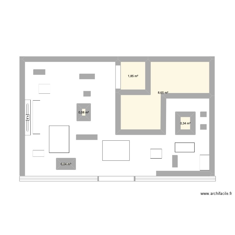 etam. Plan de 5 pièces et 11 m2