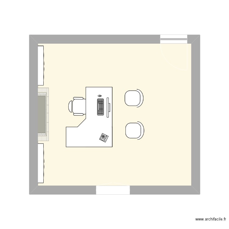 Bureau Sophie. Plan de 1 pièce et 20 m2