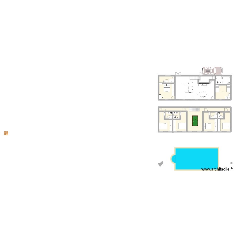 saint jorioz. Plan de 12 pièces et 125 m2