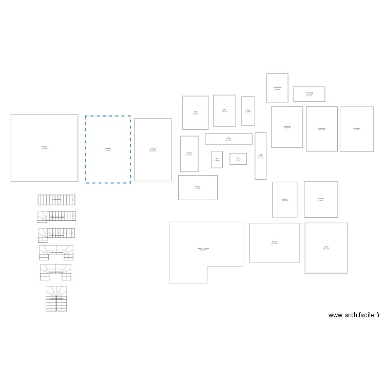 Pièces pour esquisse. Plan de 0 pièce et 0 m2