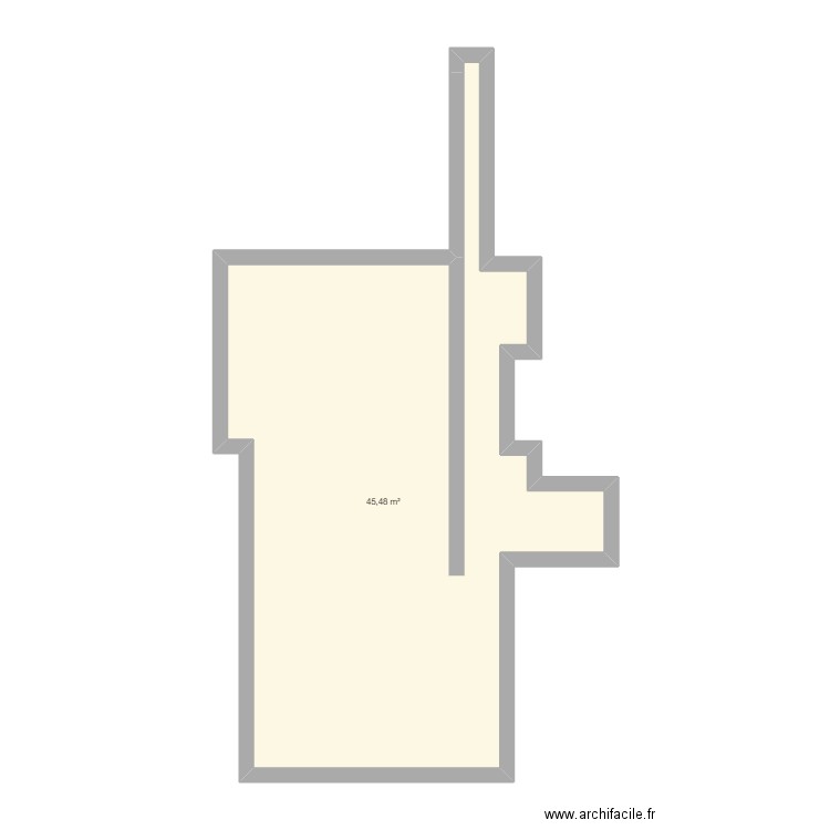 plan peinture salon couloir. Plan de 1 pièce et 45 m2