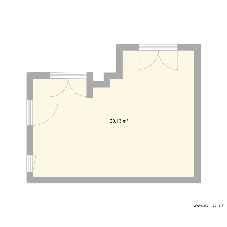 B&B FERRAND. Plan de 1 pièce et 20 m2