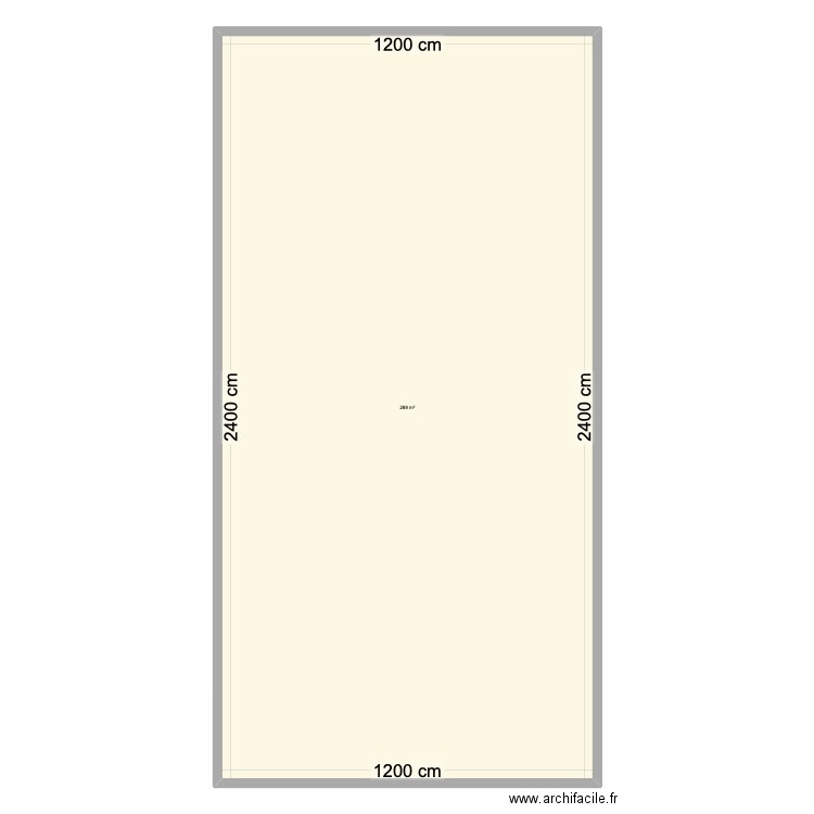 PLAN RESTAU. Plan de 1 pièce et 288 m2