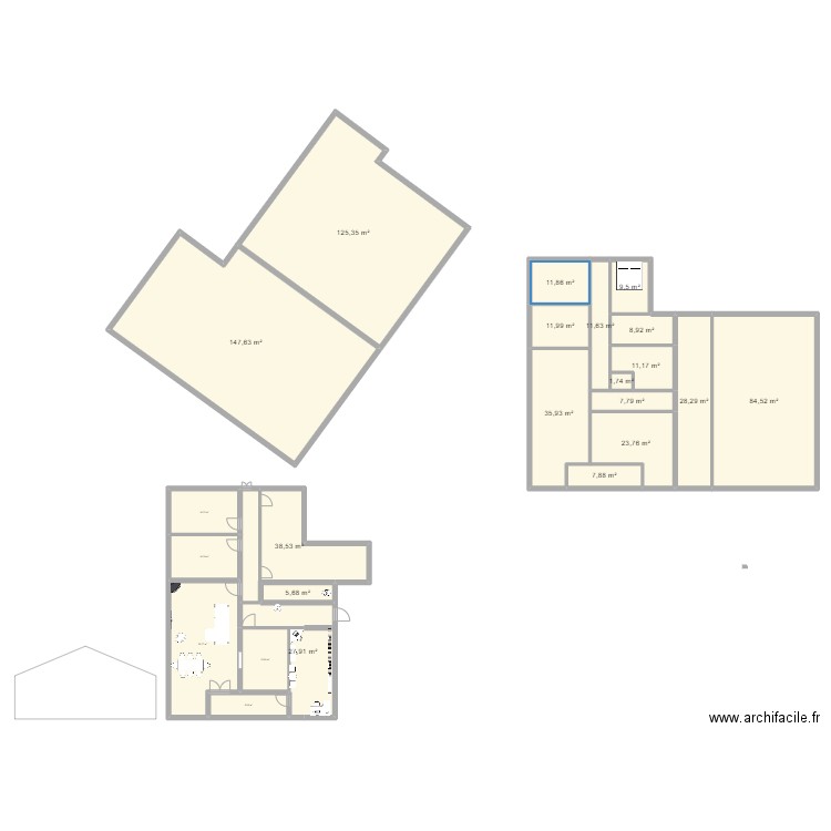 maison 9. Plan de 23 pièces et 690 m2