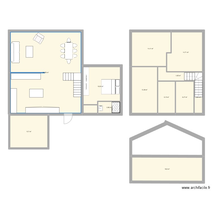 MAISON 2. Plan de 12 pièces et 179 m2