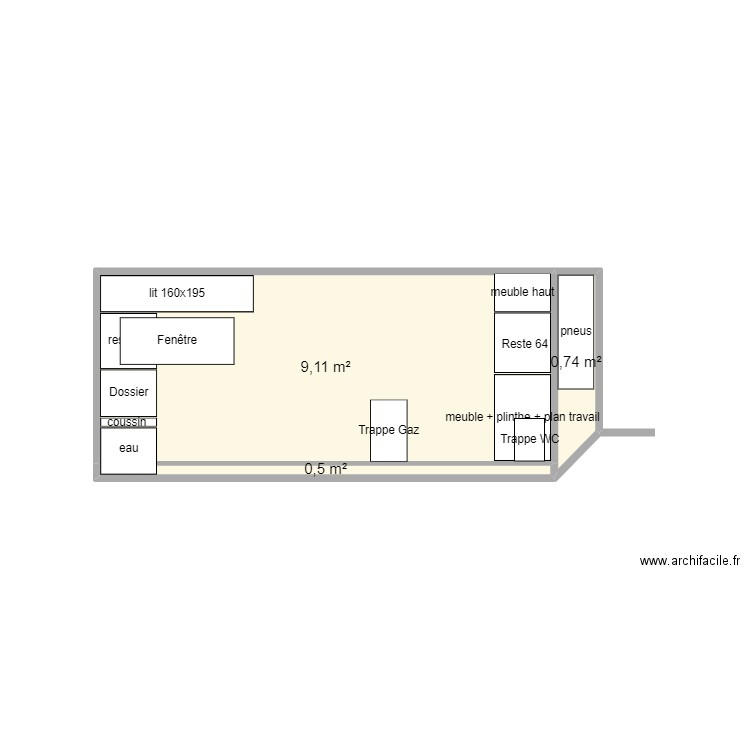 Cellule extérieur coté passager. Plan de 0 pièce et 0 m2