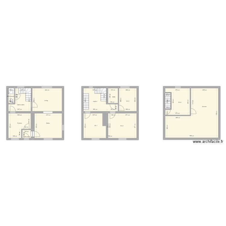 BORAUKE Walter. Plan de 12 pièces et 165 m2