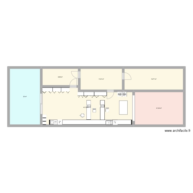 Ré 0. Plan de 6 pièces et 123 m2