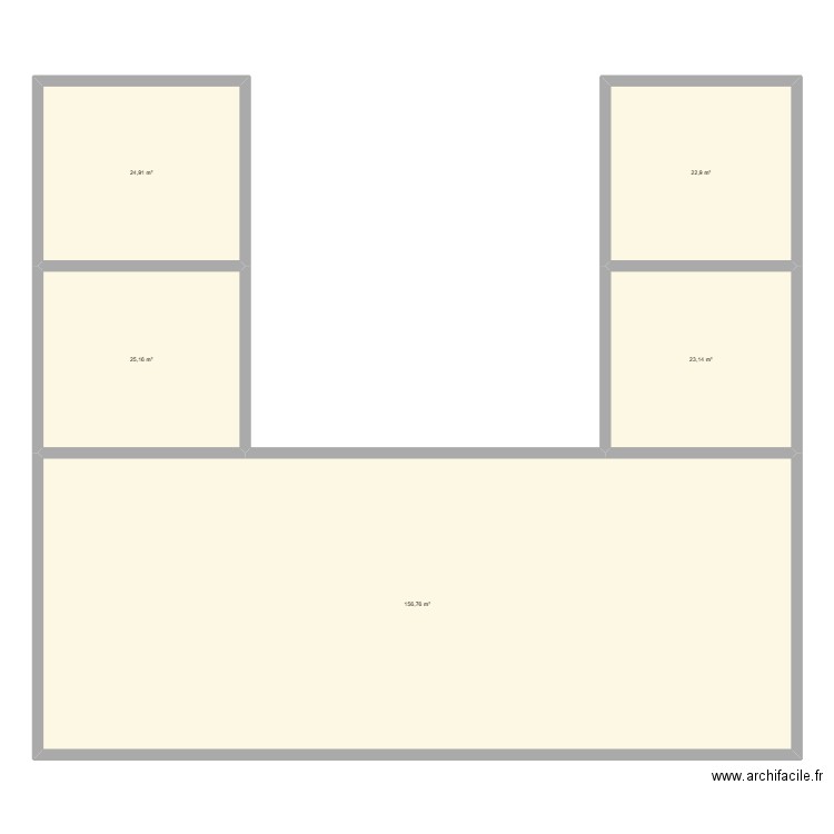 vaux. Plan de 5 pièces et 253 m2