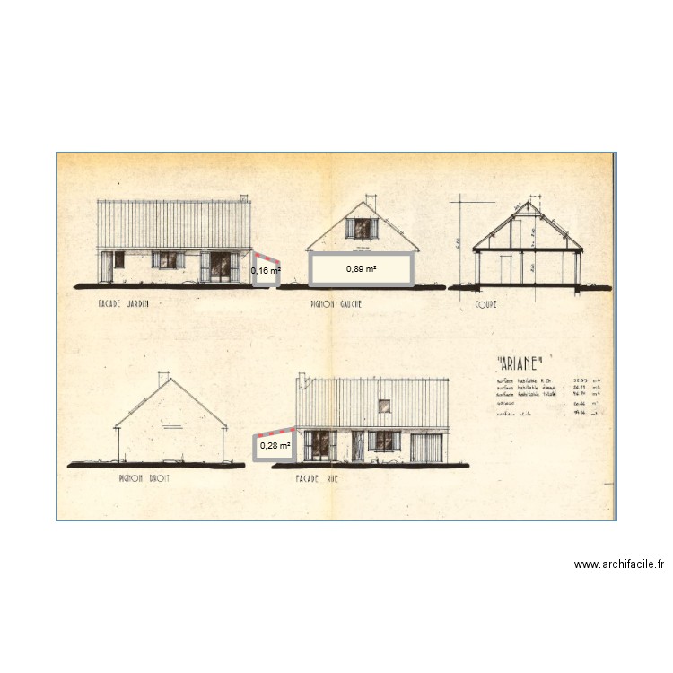 Yamen1. Plan de 3 pièces et 1 m2