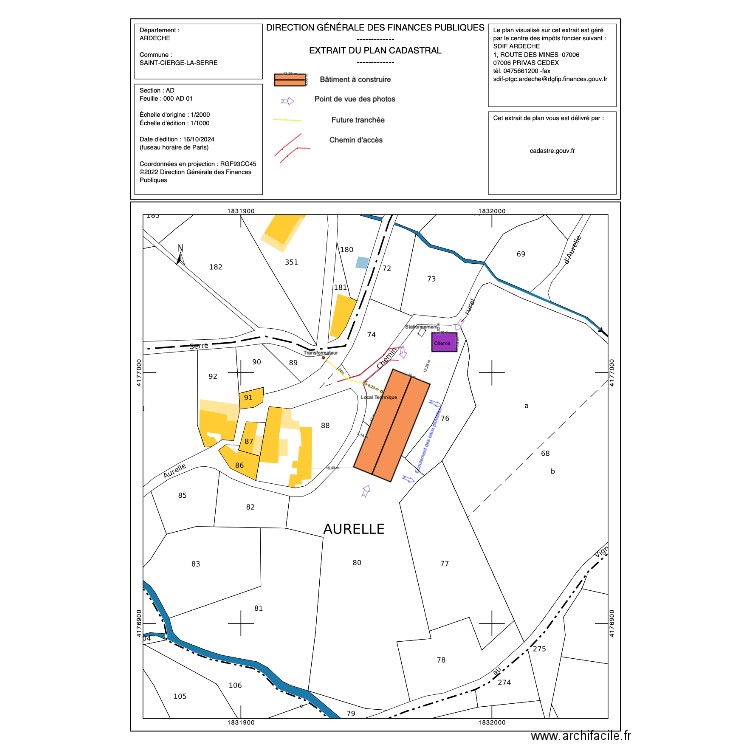 Plan de masse Chabriere. Plan de 0 pièce et 0 m2