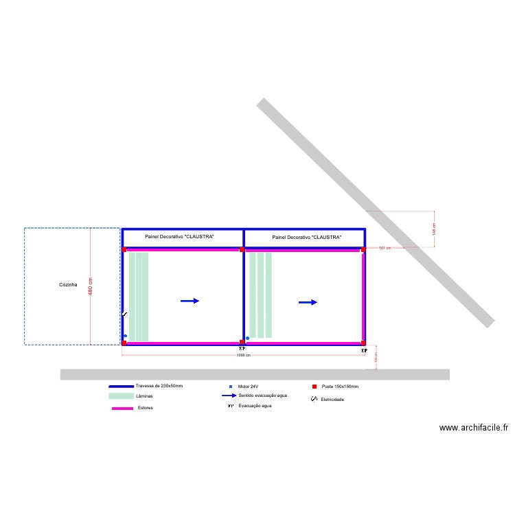 Castelo Alcoutim. Plan de 4 pièces et 46 m2