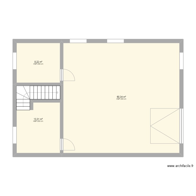 Ma Maison. Plan de 3 pièces et 82 m2