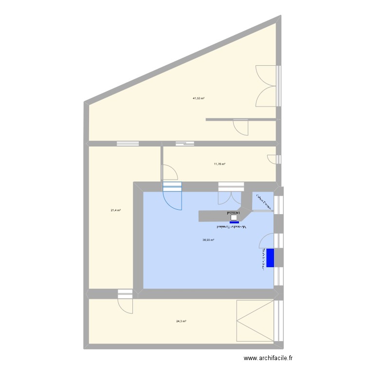 55390 Propuesto. Plan de 5 pièces et 136 m2