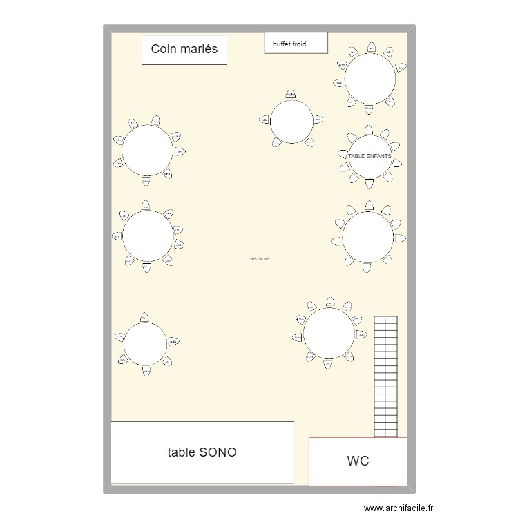 Hlel 1. Plan de 1 pièce et 165 m2