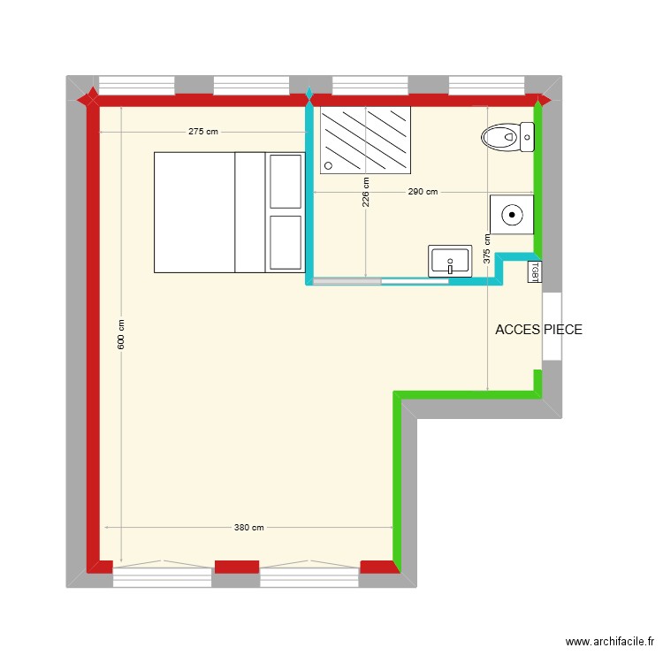 GILLARD CHEVALLIER. Plan de 5 pièces et 31 m2