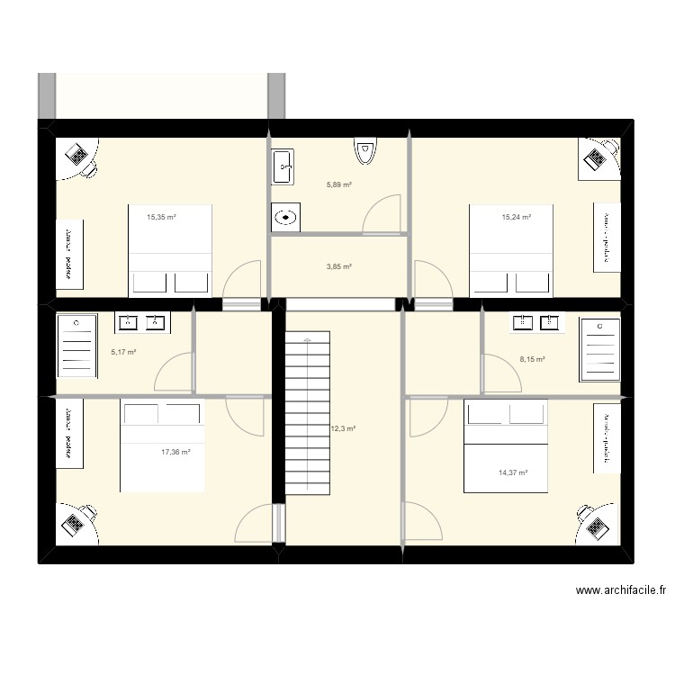 RAMDANI  TREMBLAY. Plan de 15 pièces et 204 m2