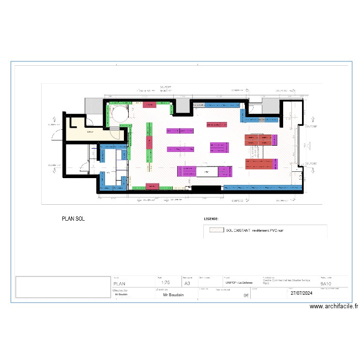 UNIPOP-LA DEFENSE 2. Plan de 1 pièce et 8 m2