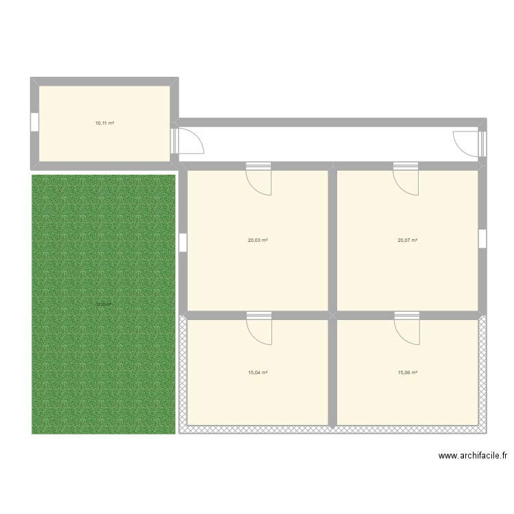 Chatterie SPDM. Plan de 5 pièces et 80 m2