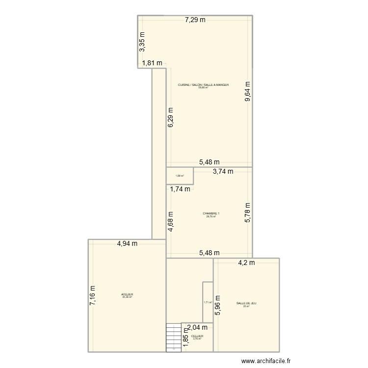 REP CBANE. Plan de 9 pièces et 178 m2