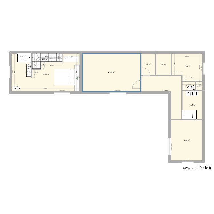 hardelot R+1. Plan de 12 pièces et 90 m2