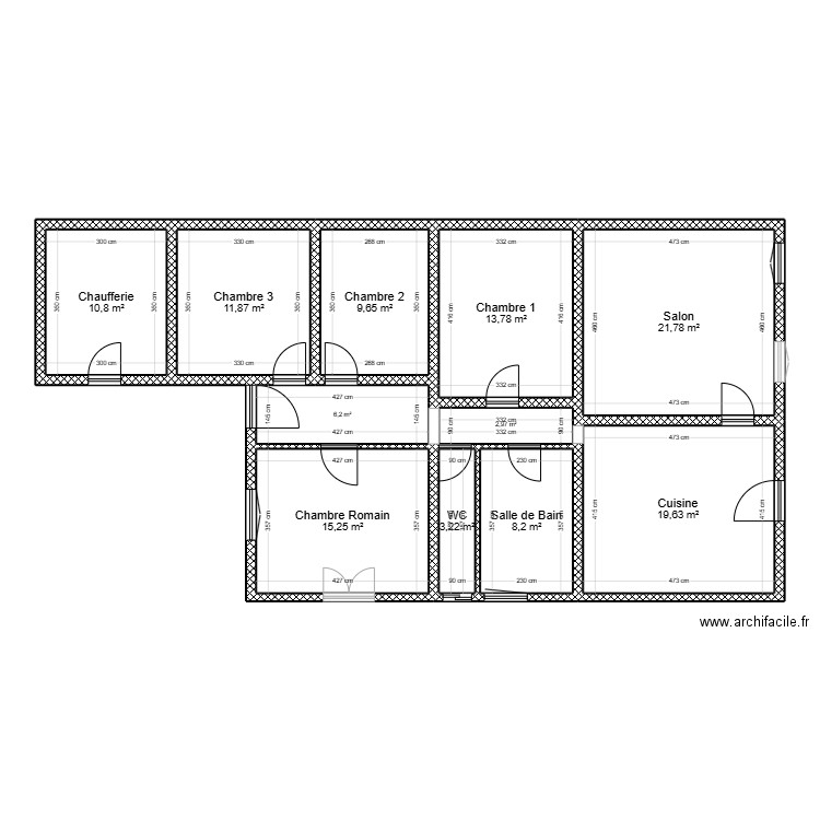 Plan 5. Plan de 11 pièces et 123 m2