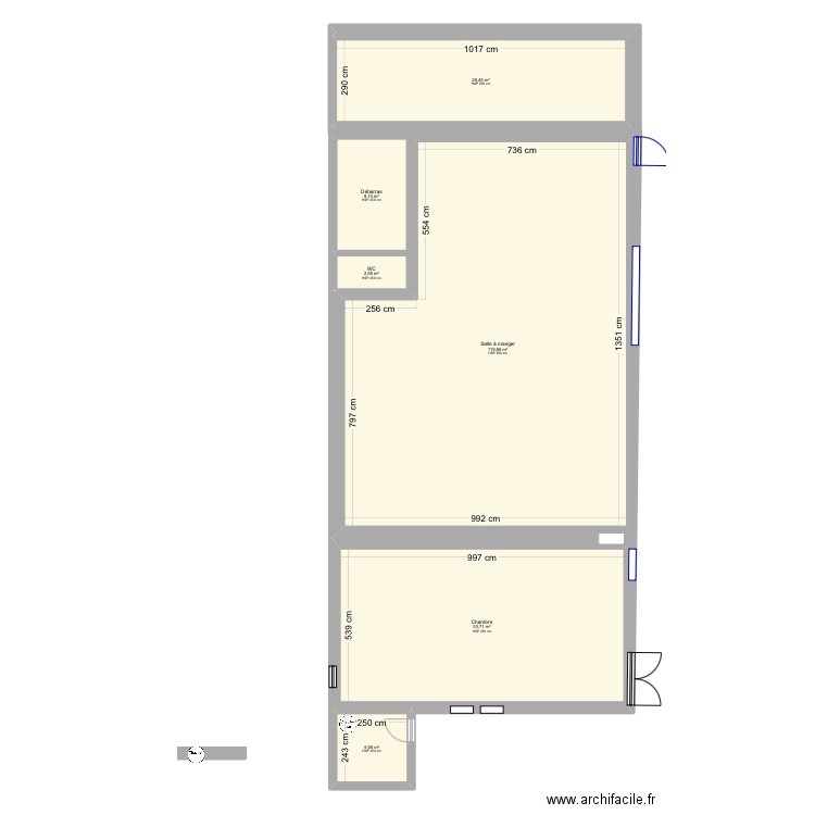 duvigneaux ju. Plan de 6 pièces et 222 m2