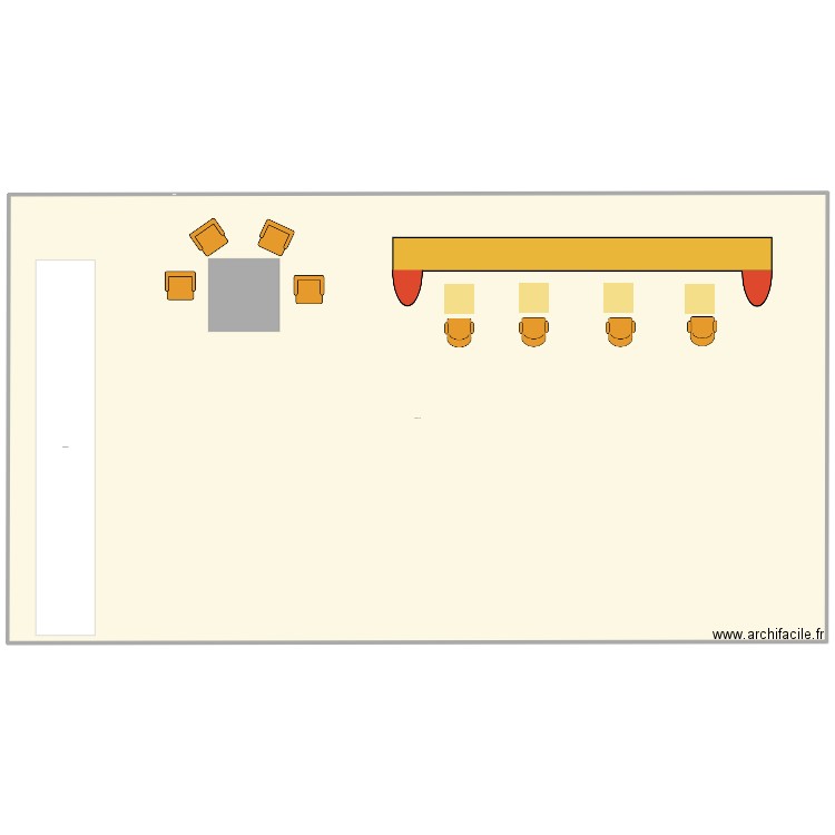 Table haute vista. Plan de 1 pièce et -1995 m2