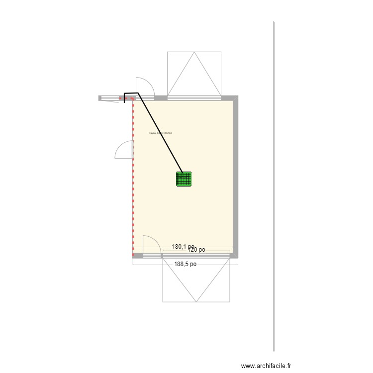 garage N. Plan de 1 pièce et 32 m2