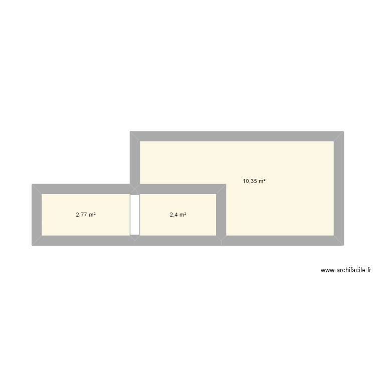 Omalius. Plan de 3 pièces et 16 m2