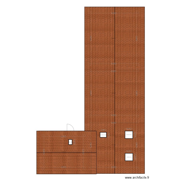 Toiture gite 1. Plan de 4 pièces et 190 m2