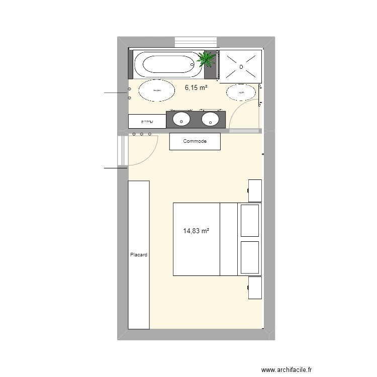 Salle de bains 241002. Plan de 11 pièces et 138 m2