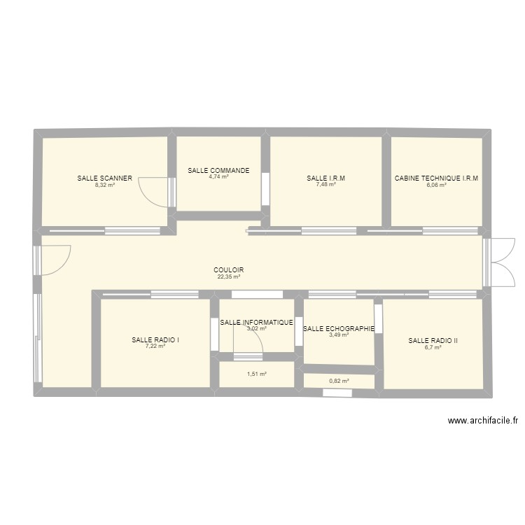 IMAGERIE MEDPARK I. Plan de 11 pièces et 72 m2