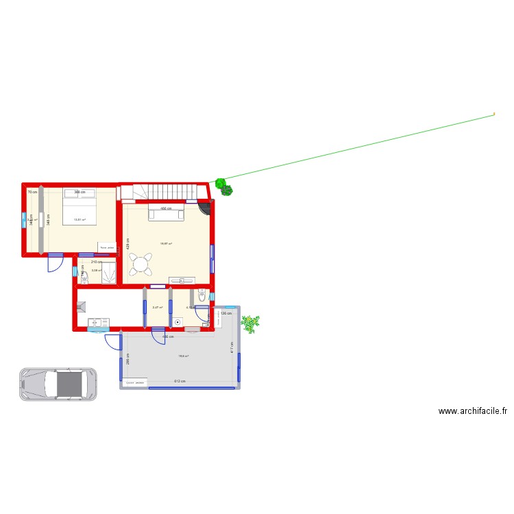 Cobos_001. Plan de 9 pièces et 84 m2