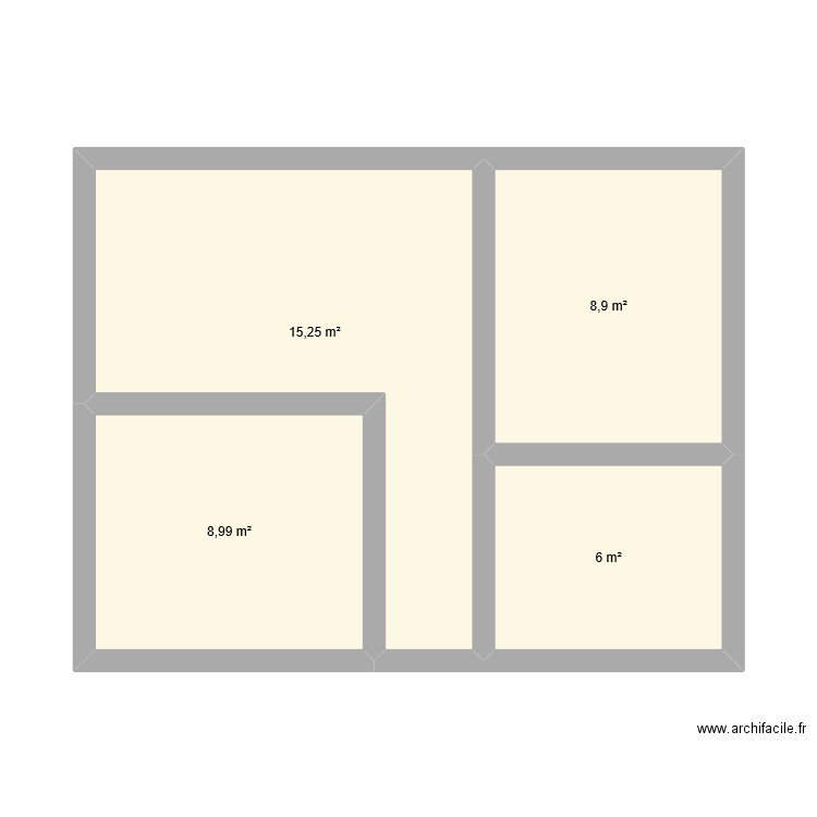 muscatelli. Plan de 4 pièces et 39 m2