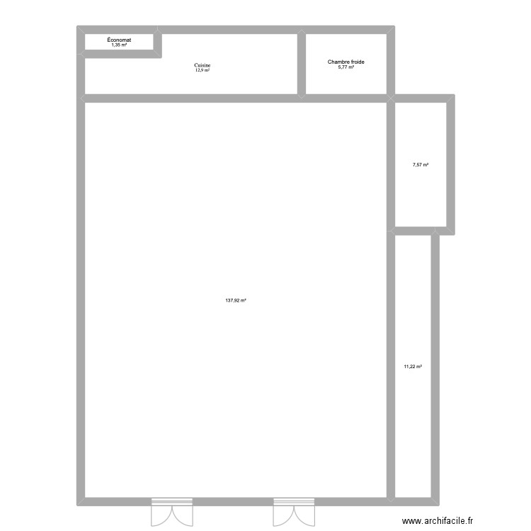 restaurant Mr.Tessieux. Plan de 6 pièces et 177 m2