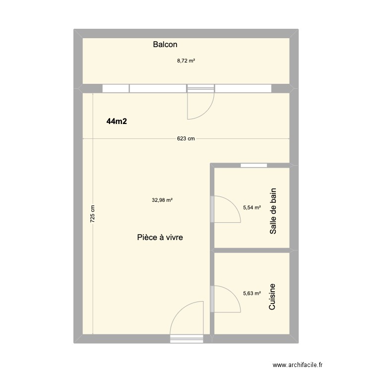 Valere C 177. Plan de 4 pièces et 53 m2