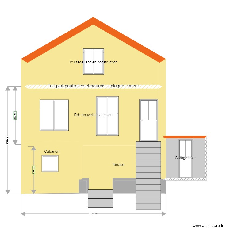 novo plano façade. Plan de 10 pièces et 88 m2