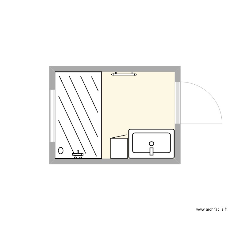 M I. Plan de 1 pièce et 4 m2