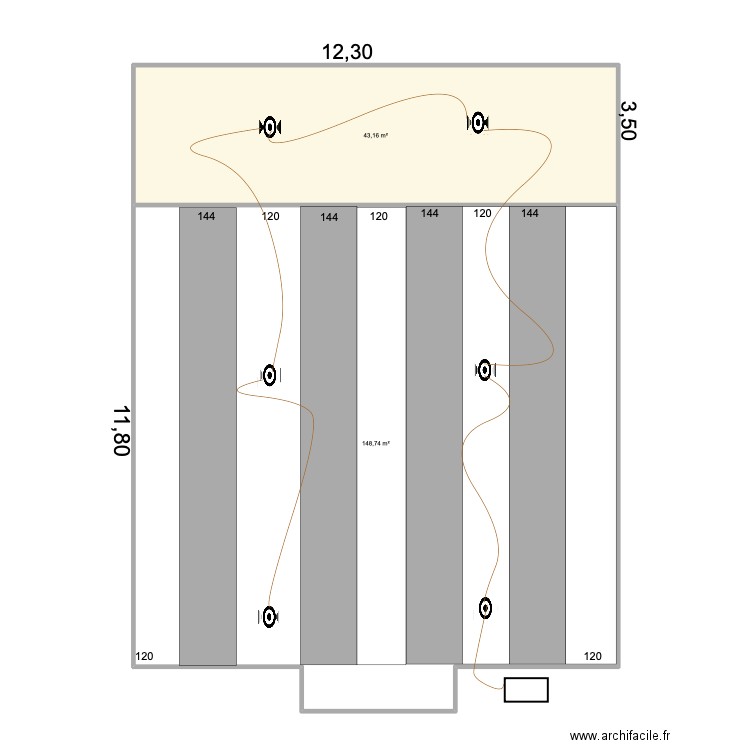 plano detector incendios 2. Plan de 2 pièces et 192 m2