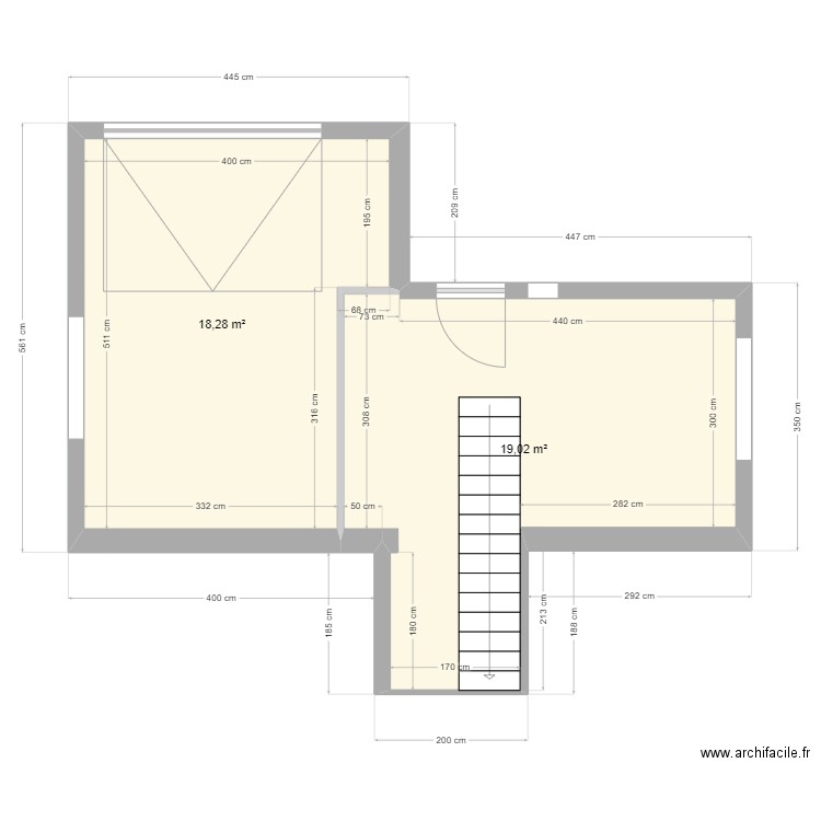 Garage Entrée Buanderie. Plan de 2 pièces et 37 m2