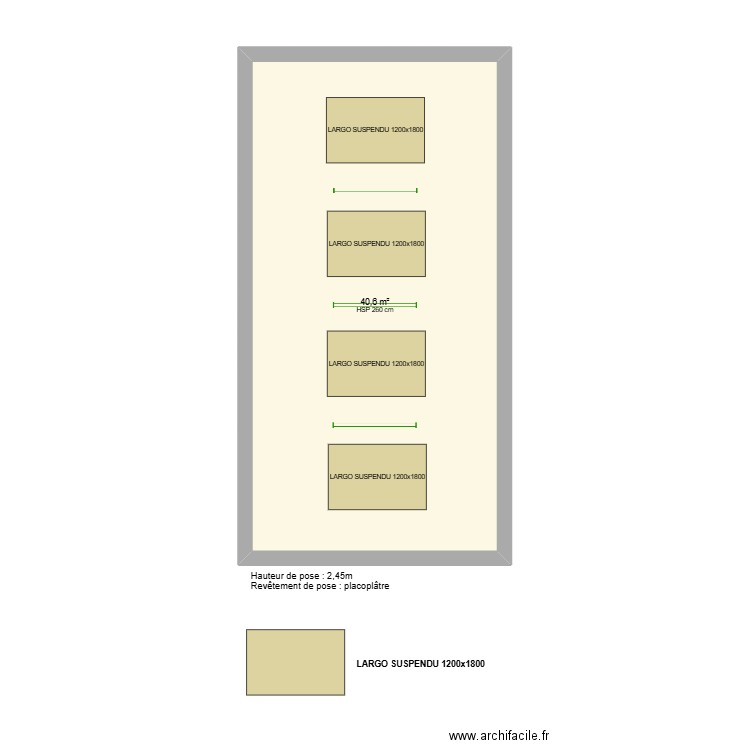 LOCAL ASSOCIATIF - MAIRIE DE LA LOUPE. Plan de 1 pièce et 41 m2