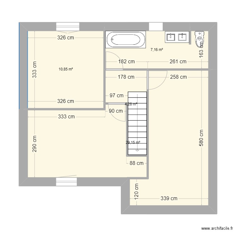 lot 22 . Plan de 7 pièces et 102 m2