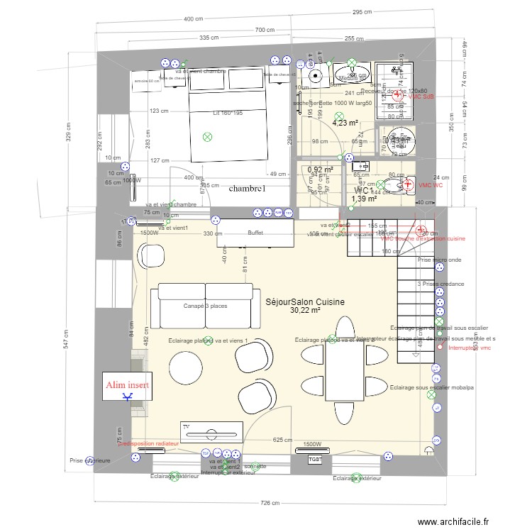 cancale plan Jan25. Plan de 9 pièces et 65 m2