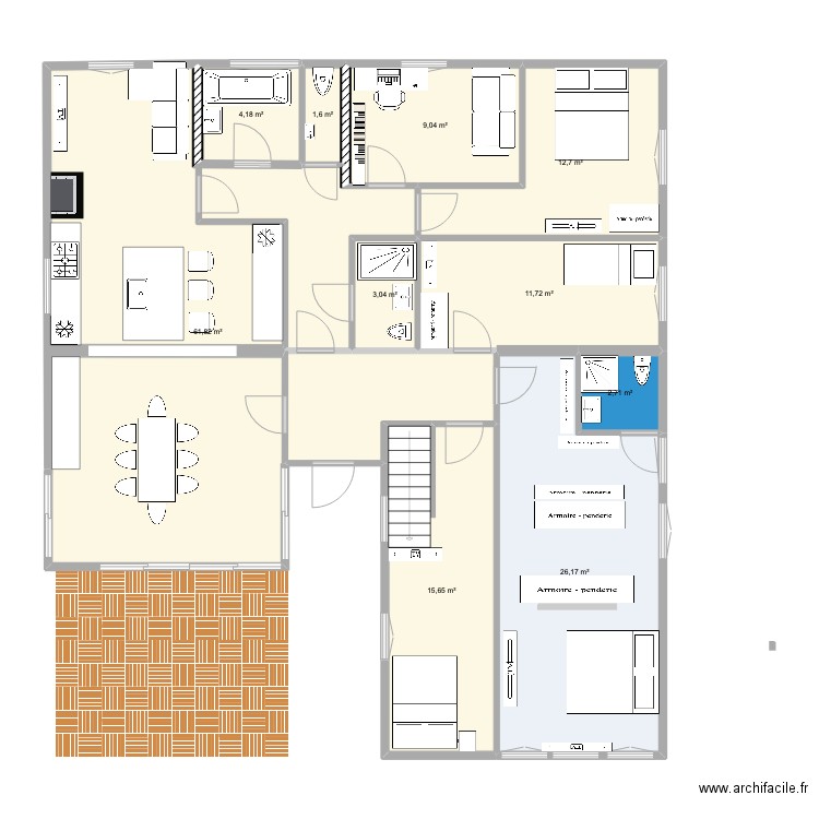 plan hésingue  version 100. Plan de 10 pièces et 149 m2