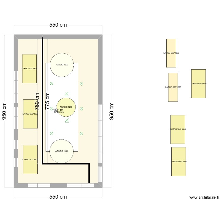 HIGHCO 2. Plan de 1 pièce et 44 m2