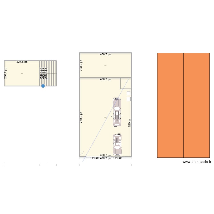 garage. Plan de 13 pièces et 355 m2