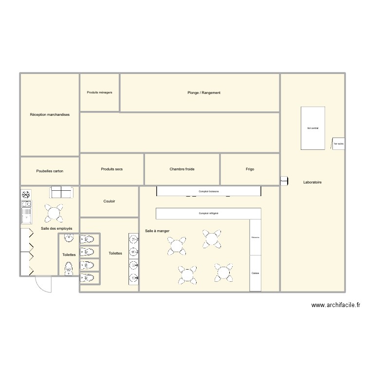 Chouquette. Plan de 17 pièces et 172 m2