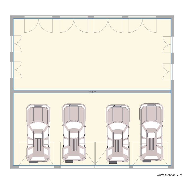 HKLJLJL. Plan de 1 pièce et 167 m2