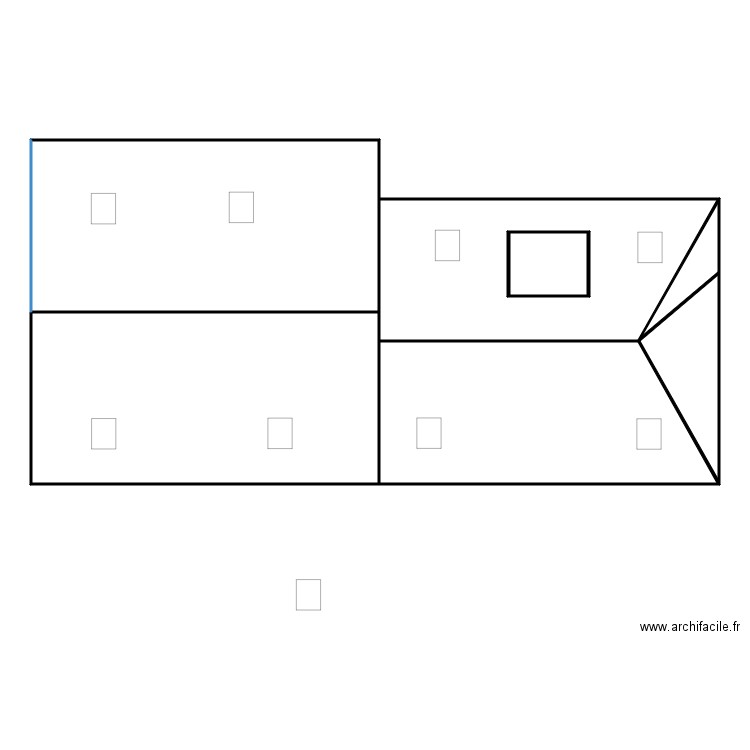 gambetta plan toiture APRES. Plan de 7 pièces et 224 m2